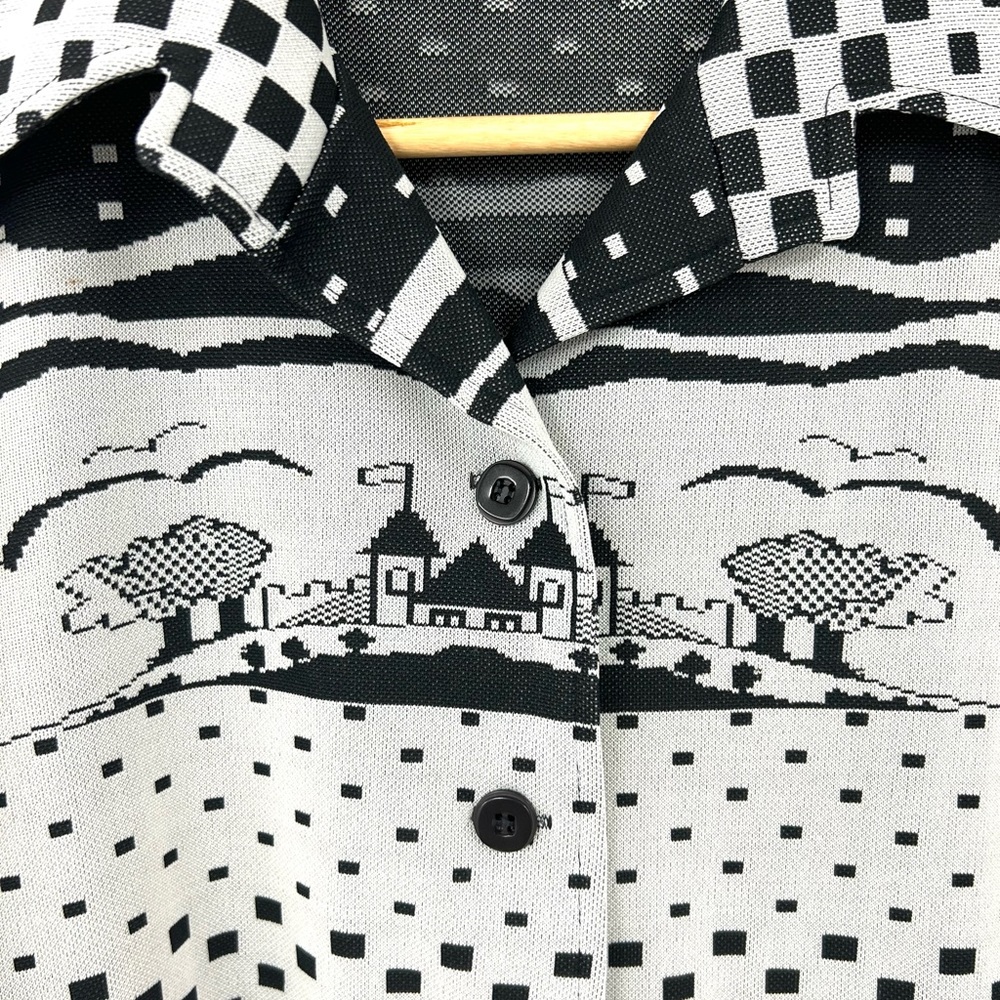 Patterned Bodin Knits Button Down - image 3